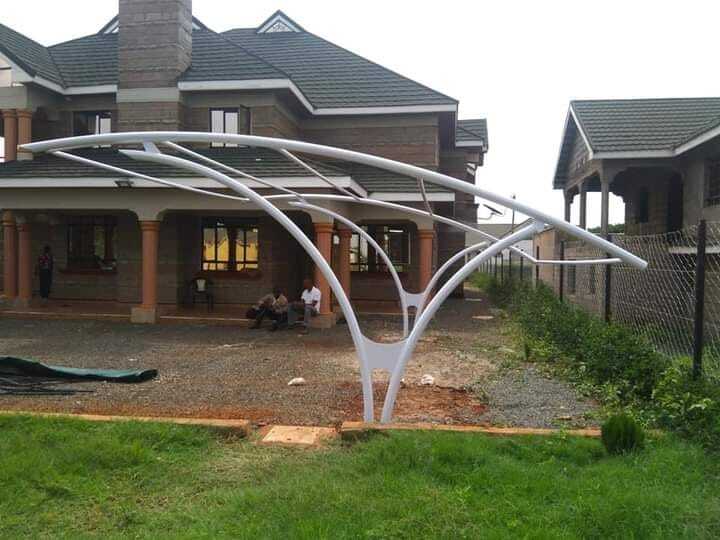 Arched Roof Car Shade - Double Car (5.5m × 5m)