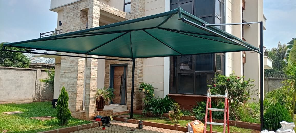 Pyramid Roof Car Shade - Single Car (4m × 5m)